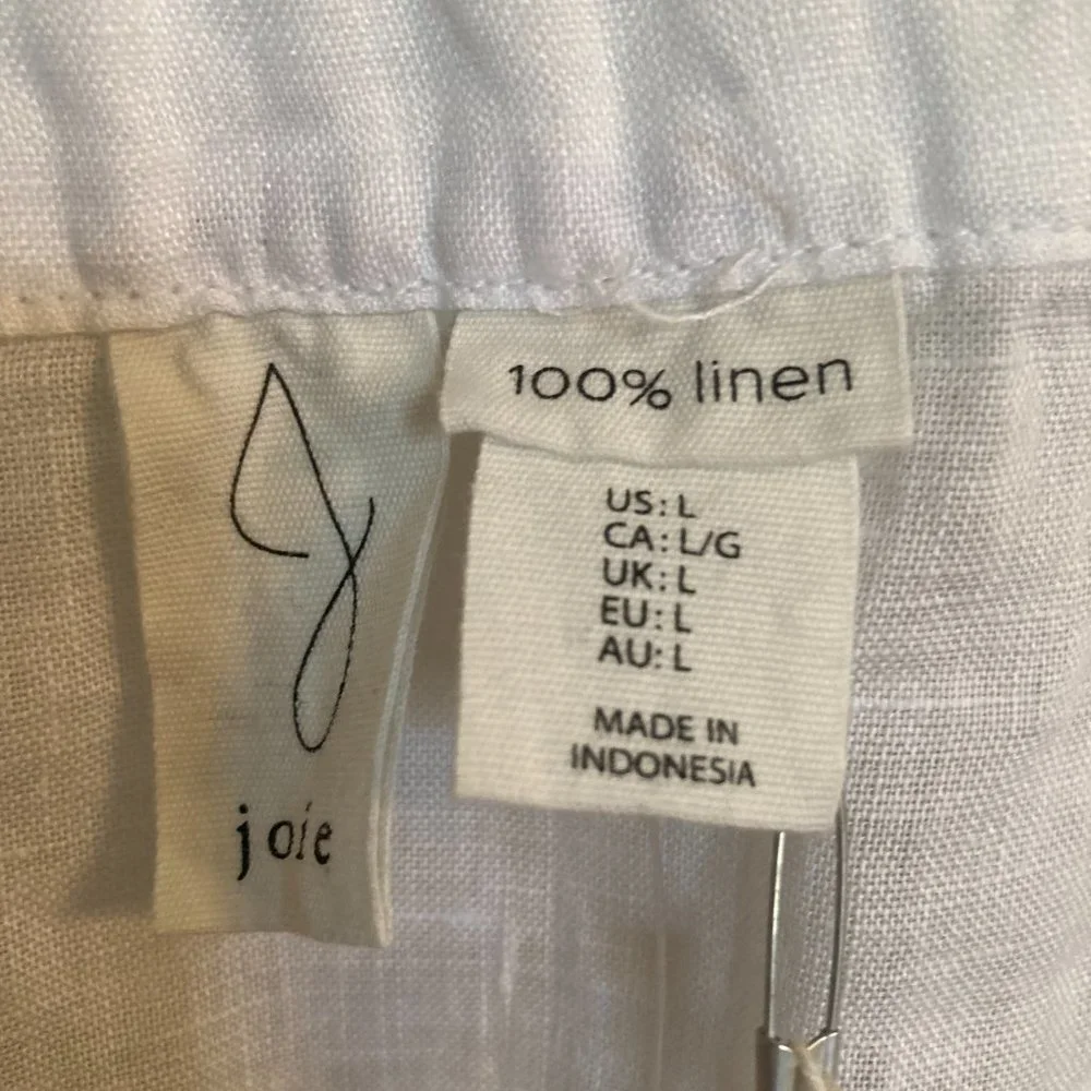 Joie White Linen Top - NWT - Picture 8 of 13